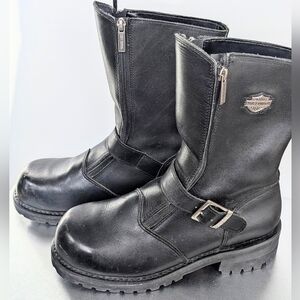 (SOLD) Harley-Davidson Womens 11 Stasia 9-Inch Engineer Black Motorcycle Boots